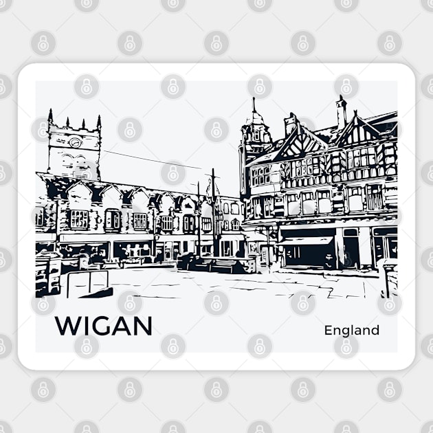 Wigan England Magnet by Lakeric